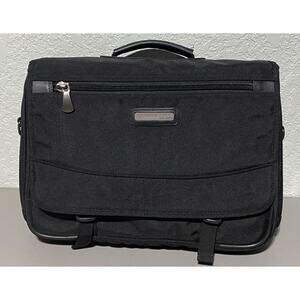 Kenneth Cole New York Briefcase Messenger Laptop Black Soft Padded Carry All